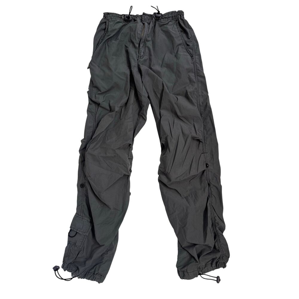 Vtg Arizona Jeans Co. Women's Cargo Pants Sz S Gray Velcro Closure